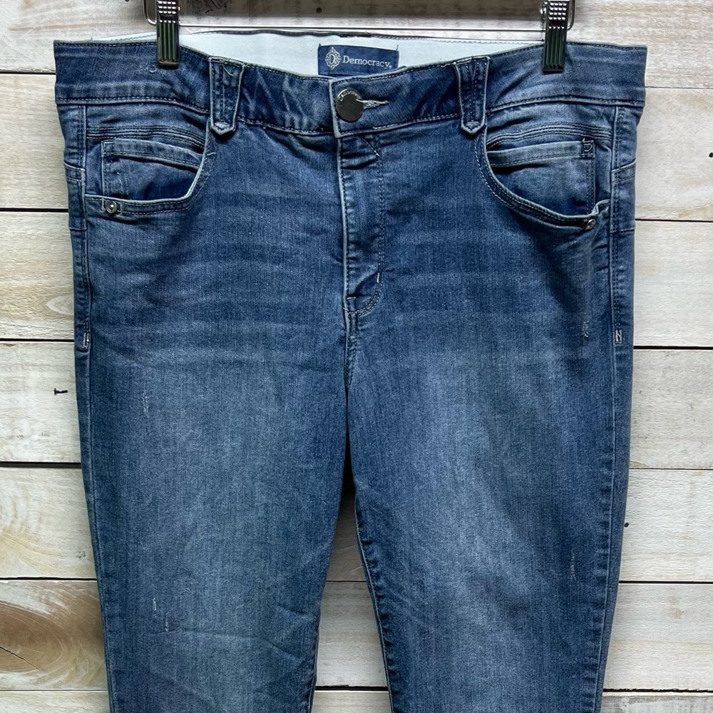 Democracy Ab Solution‎ Jeans Womens 14 Blue Skinny Stretch Shaping - Picture 3 of 11